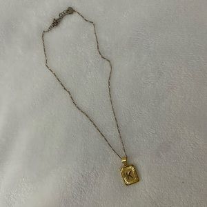 BRACHA INITIAL CARD NECKLACE